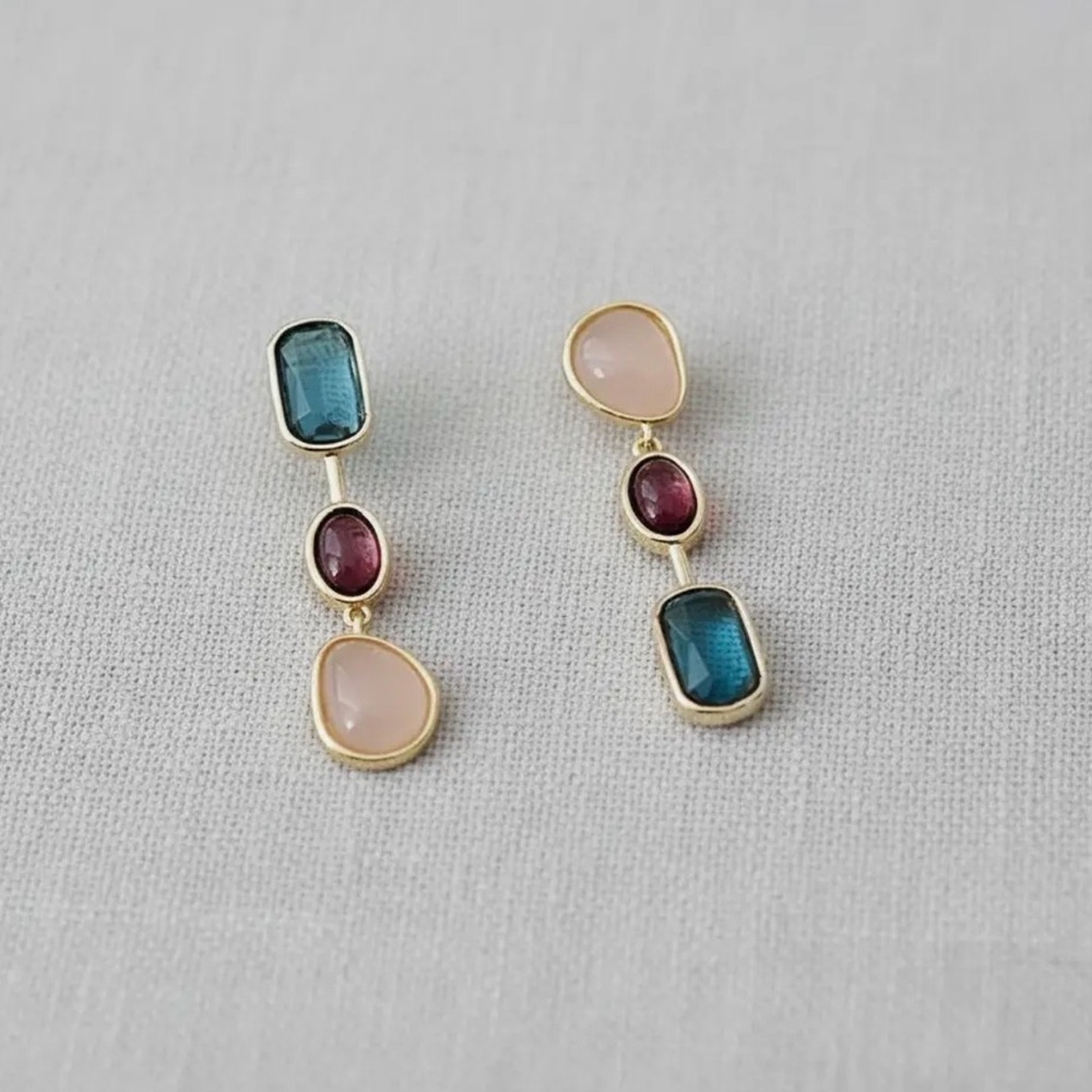 Cat Eye Asymmetric Drop Earrings(2705)